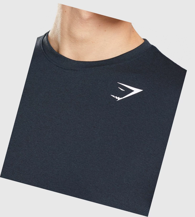 Gymshark Arrival Seamless T-skjorte Herre Marineblå | BTYRNM758