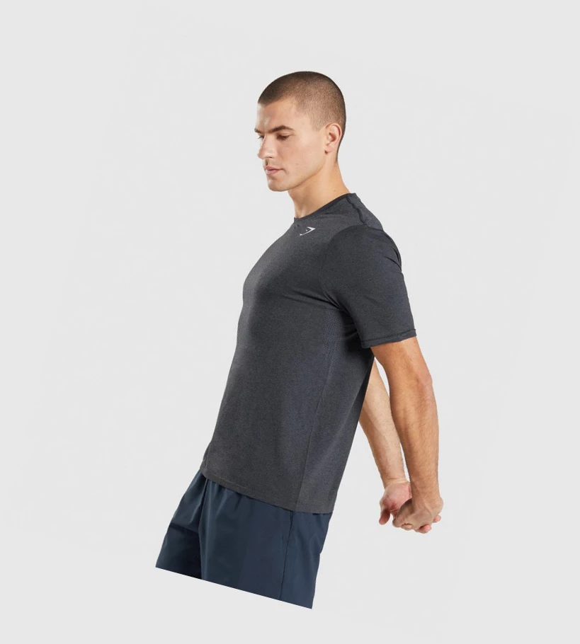 Gymshark Arrival Seamless T-skjorte Herre Svarte | RDYJEO193