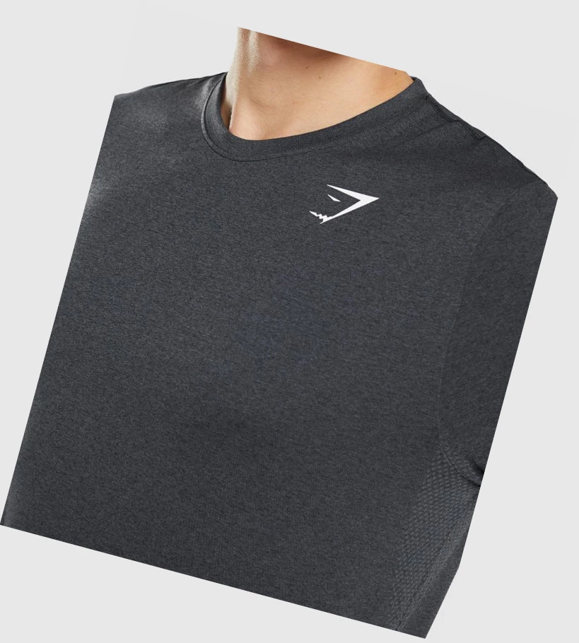 Gymshark Arrival Seamless T-skjorte Herre Svarte | RDYJEO193