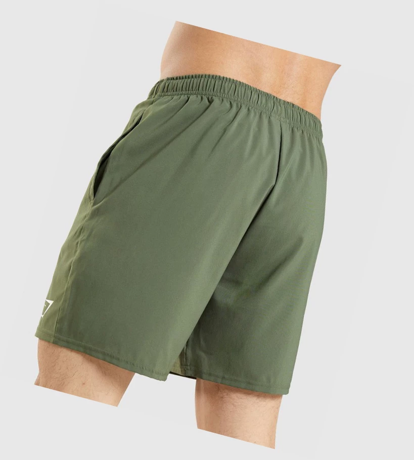 Gymshark Arrival Shorts Herre Olivengrønne | TXZFJU190