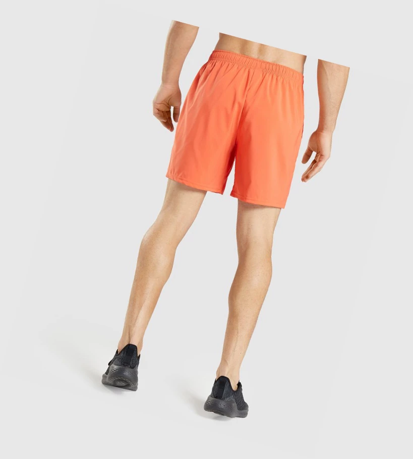 Gymshark Arrival Shorts Herre Oransje | KDXUFL356