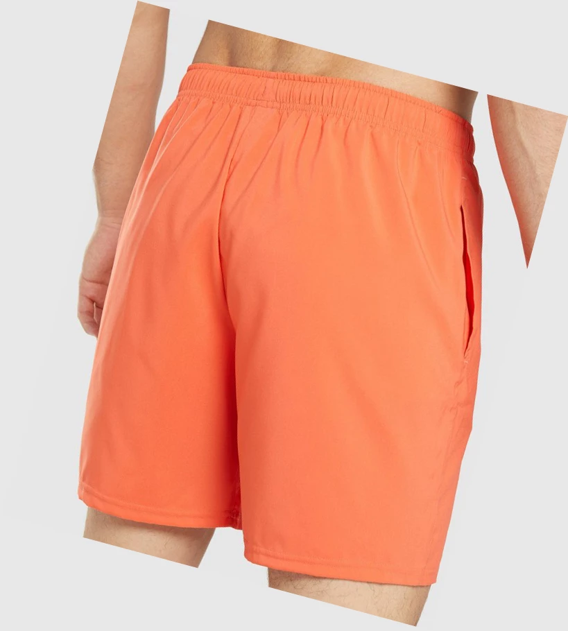 Gymshark Arrival Shorts Herre Oransje | KDXUFL356