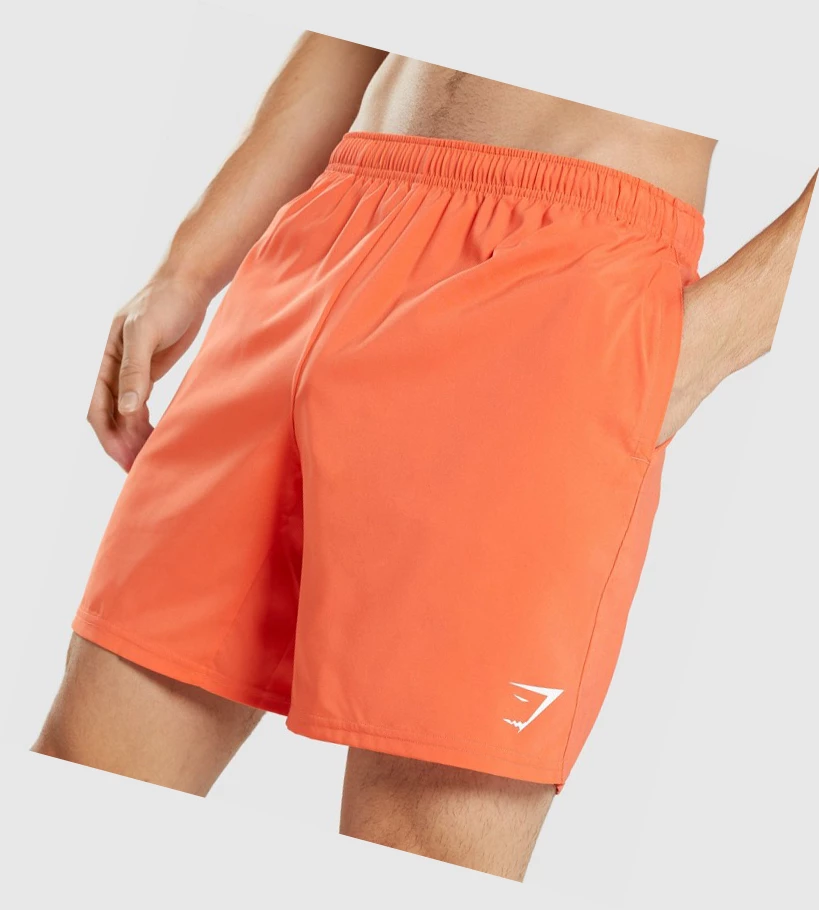 Gymshark Arrival Shorts Herre Oransje | KDXUFL356