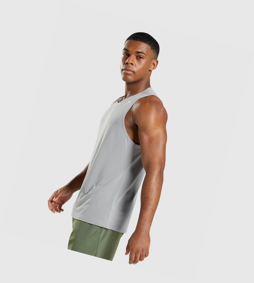 Gymshark Arrival Singlet Herre Grå | OWFBMR645