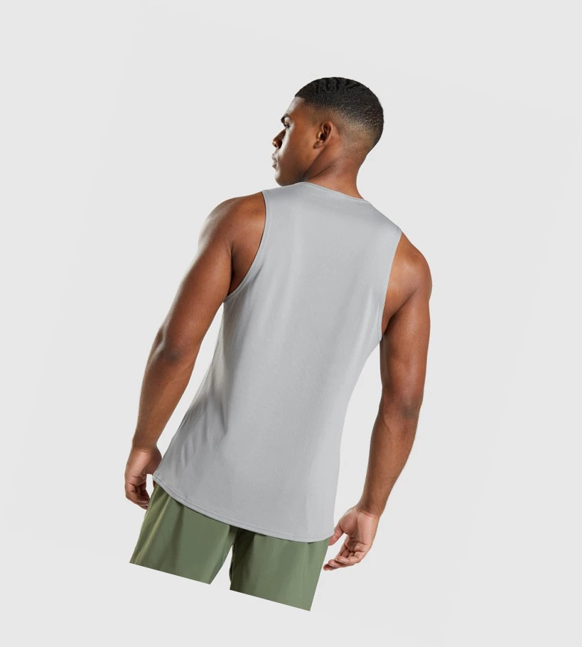 Gymshark Arrival Singlet Herre Grå | OWFBMR645