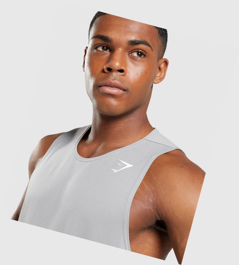 Gymshark Arrival Singlet Herre Grå | OWFBMR645