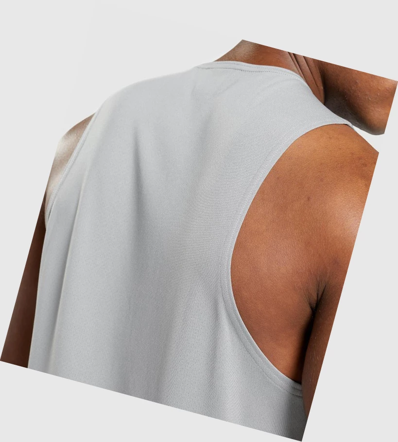 Gymshark Arrival Singlet Herre Grå | OWFBMR645