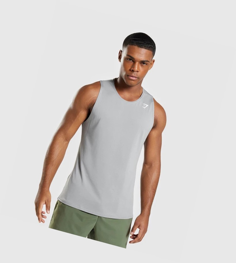 Gymshark Arrival Singlet Herre Grå | OWFBMR645