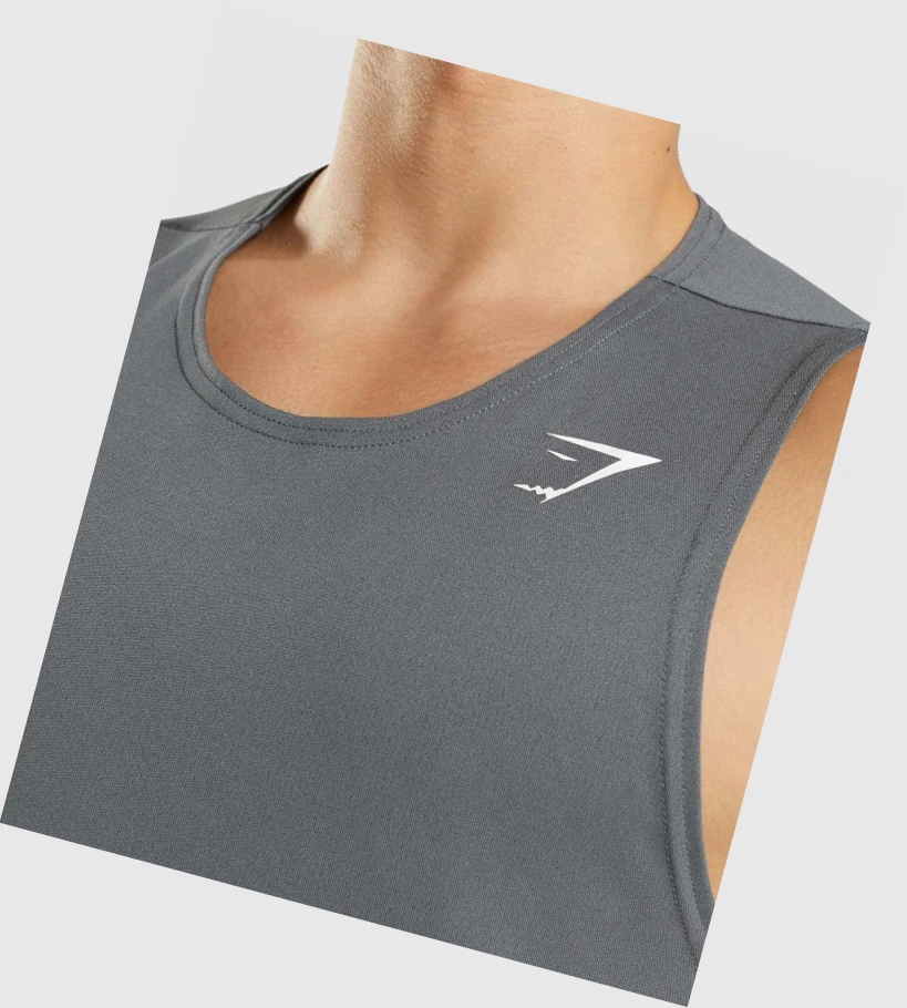 Gymshark Arrival Singlet Herre Grå | QTAYNK675