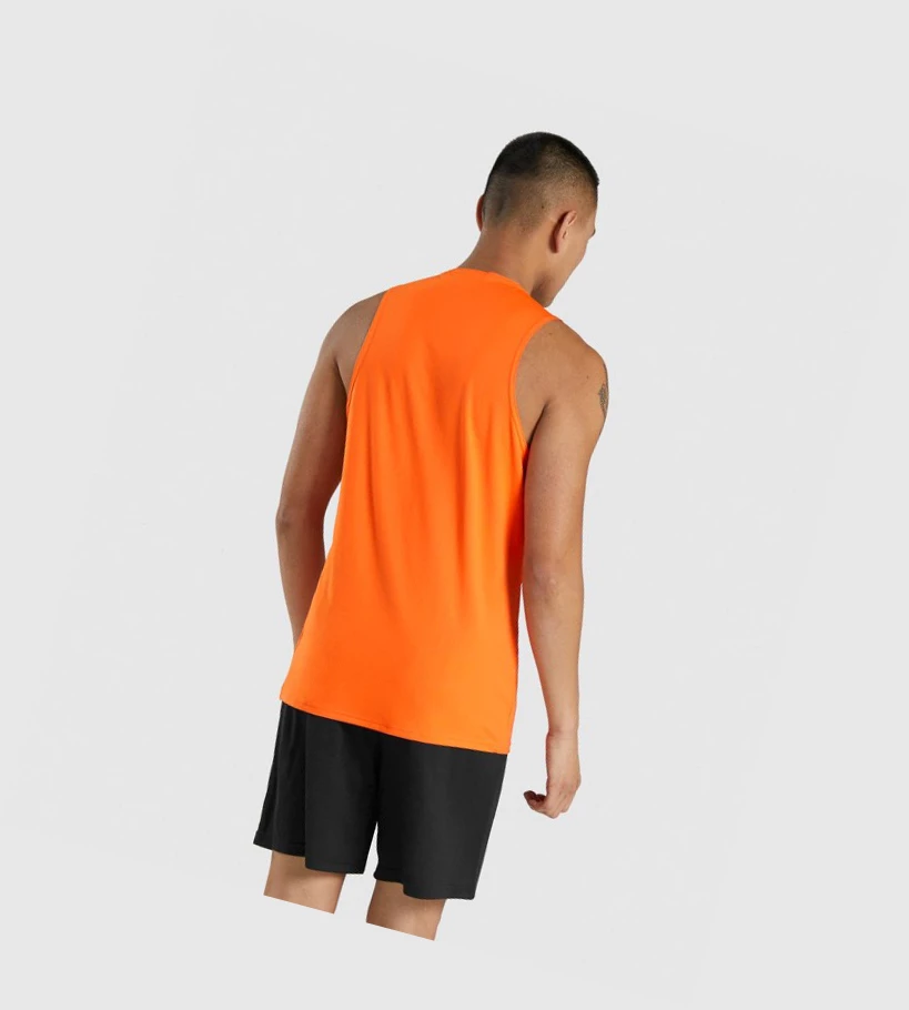 Gymshark Arrival Singlet Herre Oransje | JSOYNW815