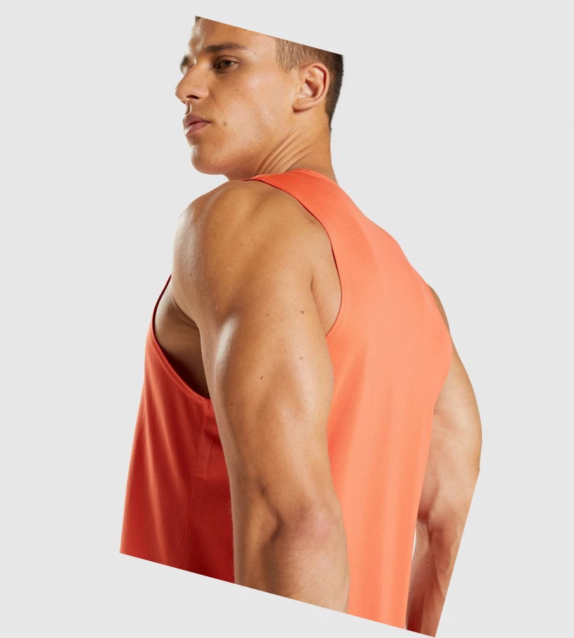 Gymshark Arrival Singlet Herre Oransje | NMDZUL945