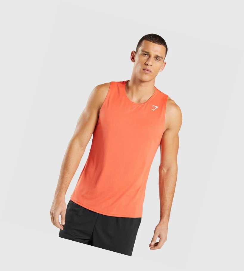 Gymshark Arrival Singlet Herre Oransje | NMDZUL945