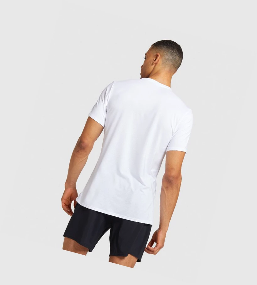 Gymshark Arrival T-skjorte Herre Hvite | WVLDGH492