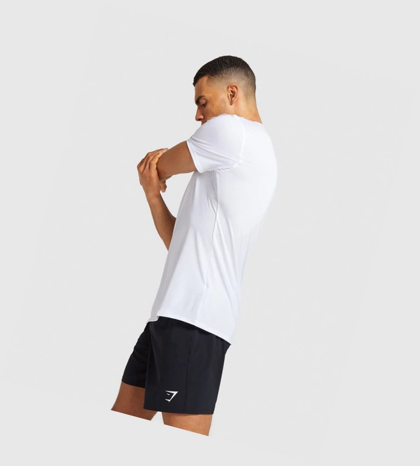 Gymshark Arrival T-skjorte Herre Hvite | WVLDGH492