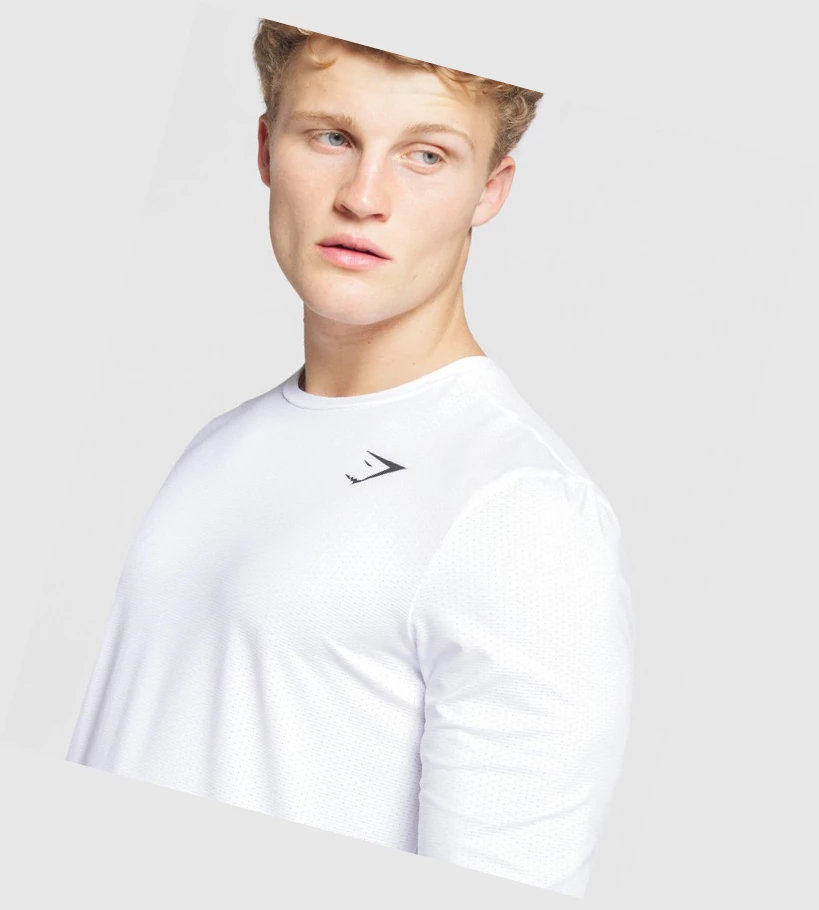 Gymshark Arrival T-skjorte Herre Hvite | ZEODNY801