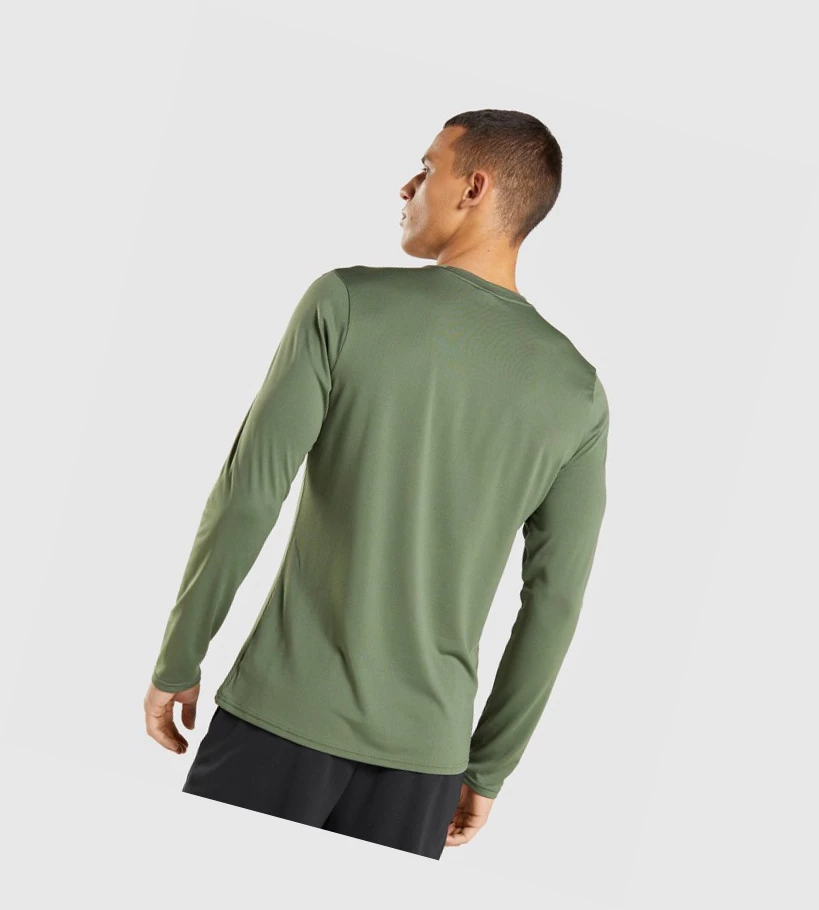 Gymshark Arrival T-skjorte Herre Olivengrønne | FPUWAT852