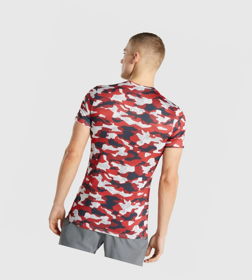 Gymshark Arrival T-skjorte Herre Rød | HZGXWN416