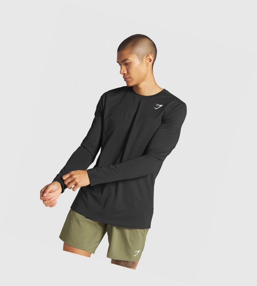 Gymshark Arrival T-skjorte Herre Svarte | CFTUDS305