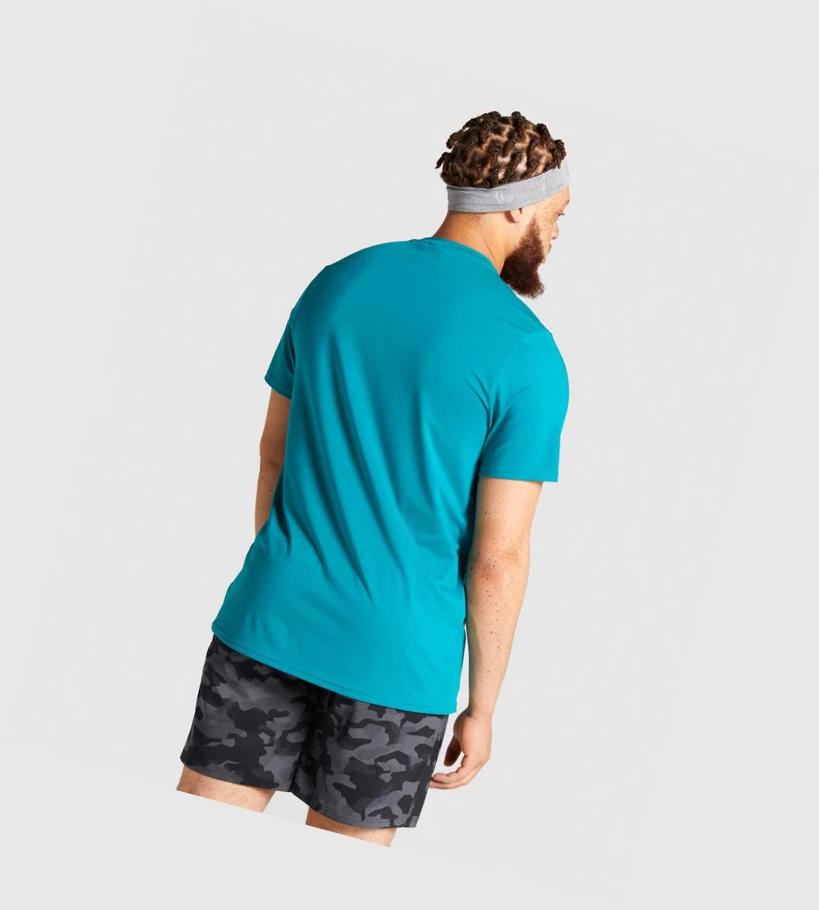 Gymshark Arrival T-skjorte Herre Turkis | CYNJTW376