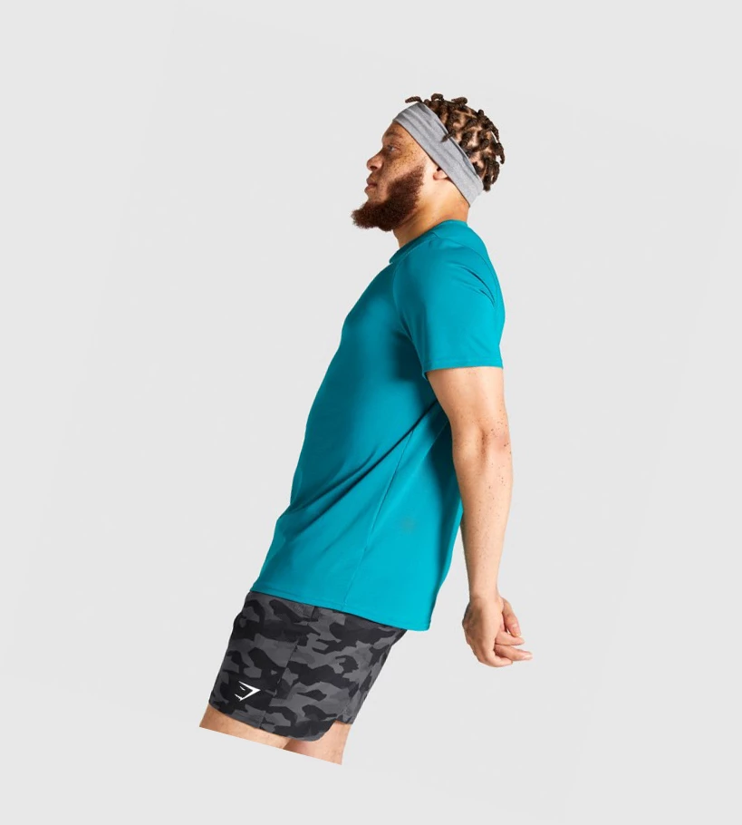 Gymshark Arrival T-skjorte Herre Turkis | CYNJTW376