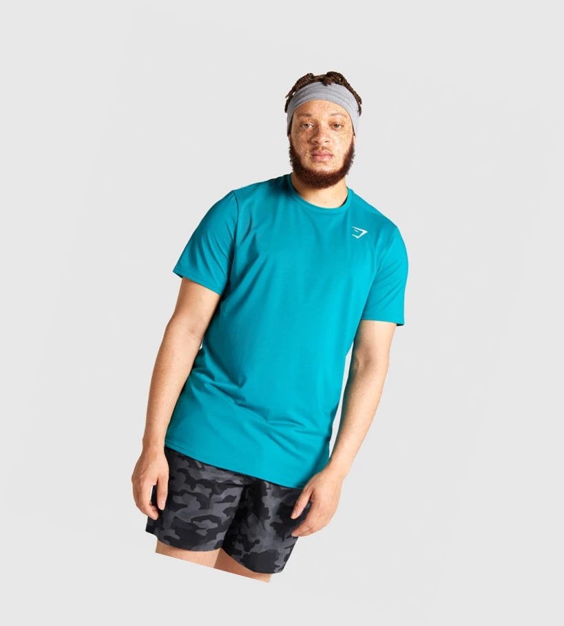 Gymshark Arrival T-skjorte Herre Turkis | CYNJTW376