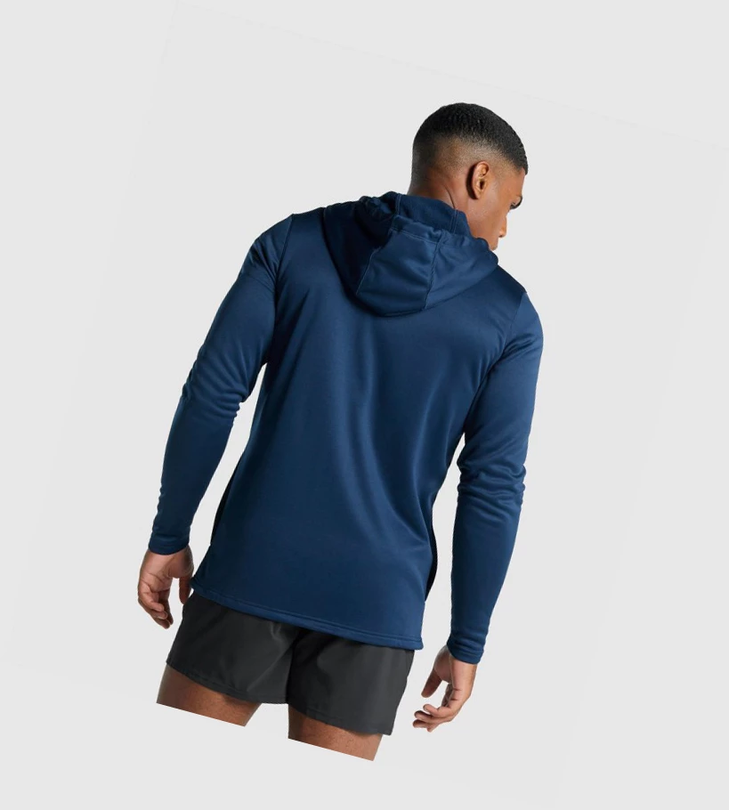 Gymshark Arrival Zip Up Klær Herre Marineblå | ESRBQL974