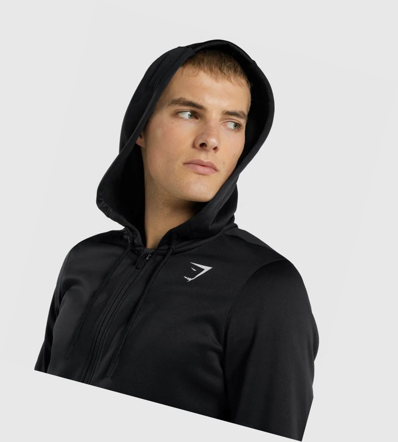 Gymshark Arrival Zip Up Klær Herre Svarte | IXKRMY571