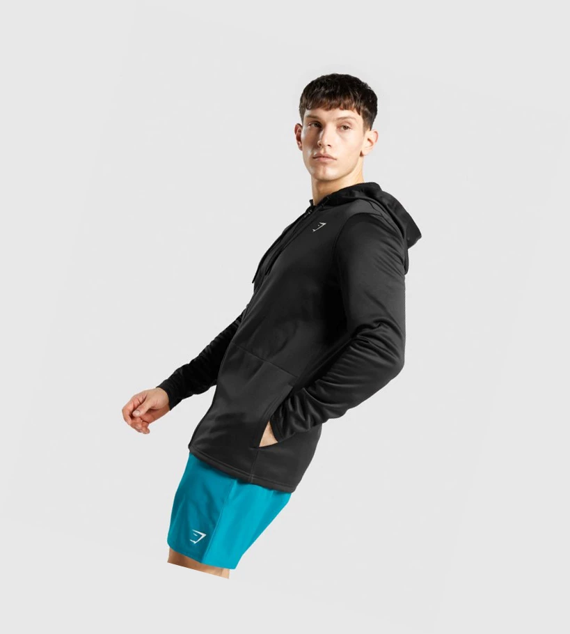 Gymshark Arrival Zip Up Klær Herre Svarte | VAMQPY185