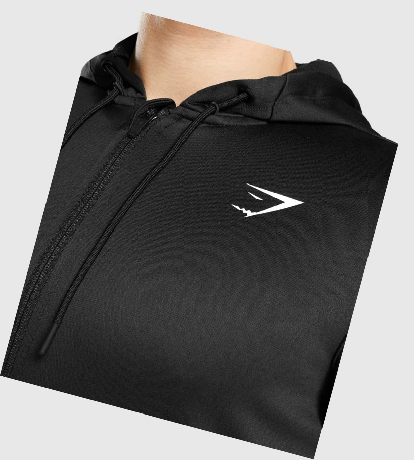 Gymshark Arrival Zip Up Klær Herre Svarte | VAMQPY185