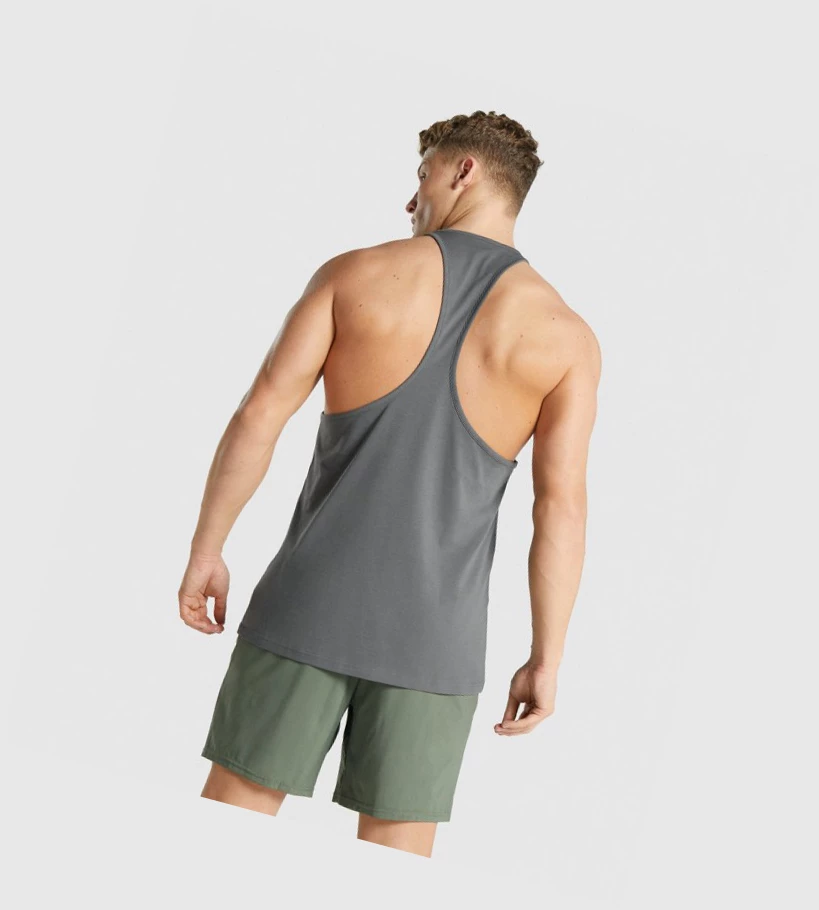 Gymshark Block Infill Singlet Herre Grå | JNAFQX510