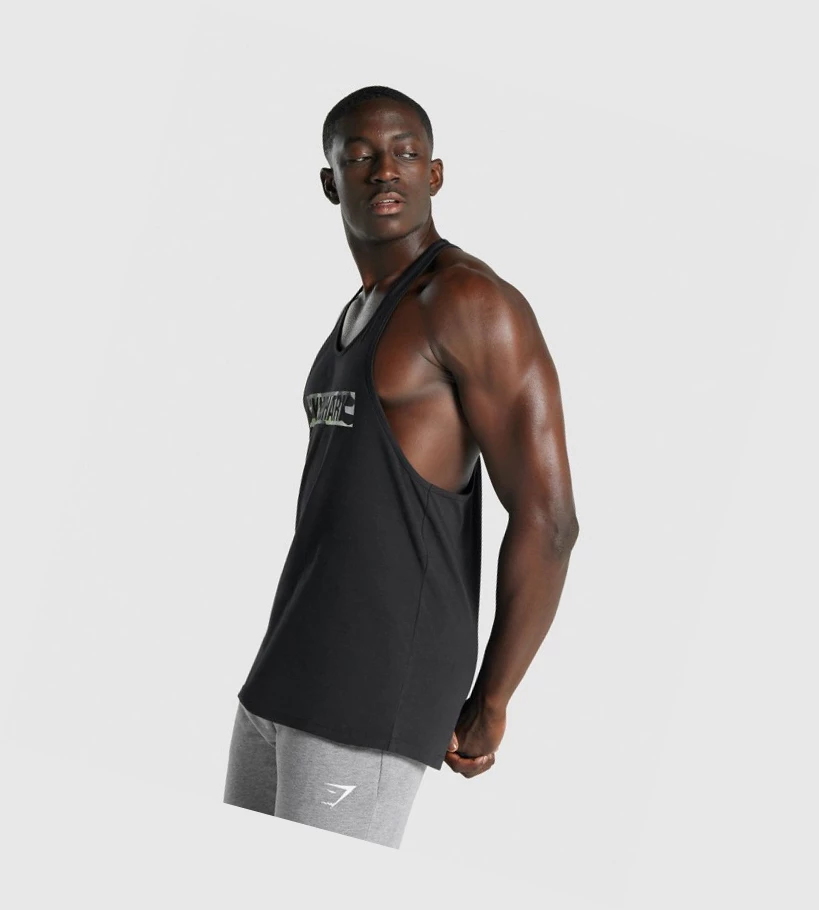 Gymshark Block Infill Singlet Herre Svarte | FDBXZP928