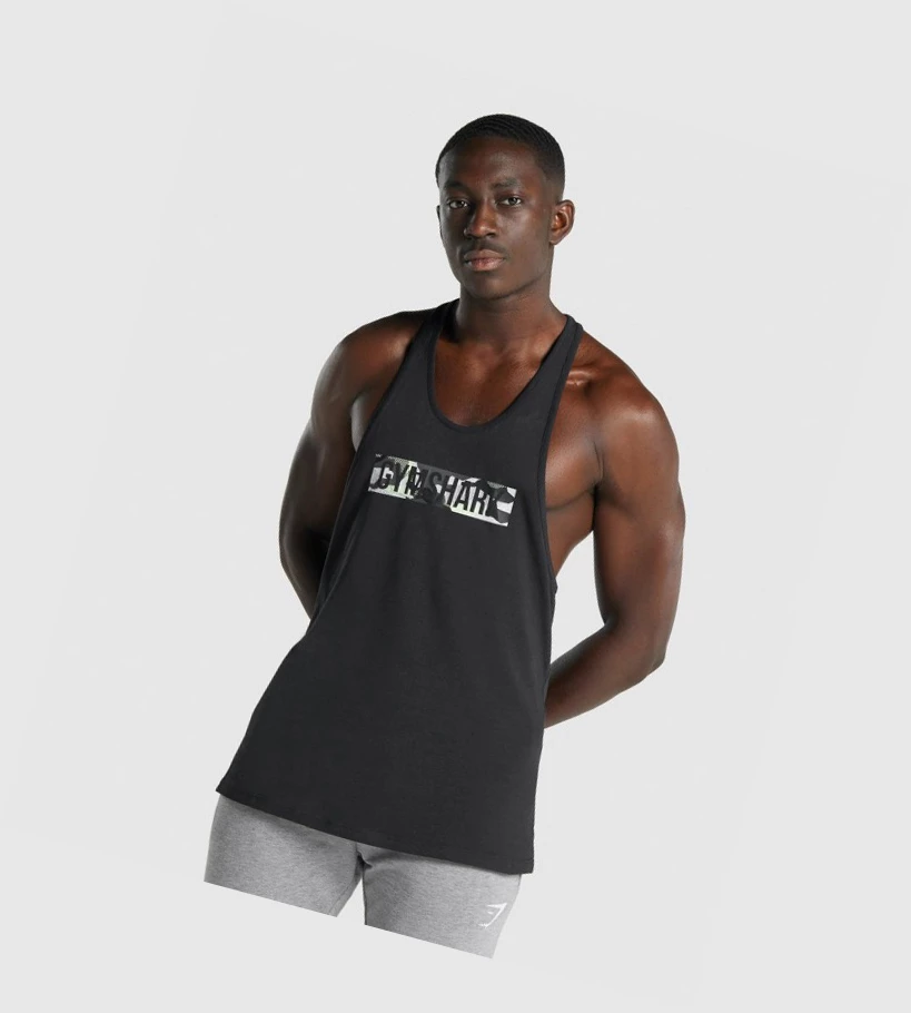 Gymshark Block Infill Singlet Herre Svarte | FDBXZP928