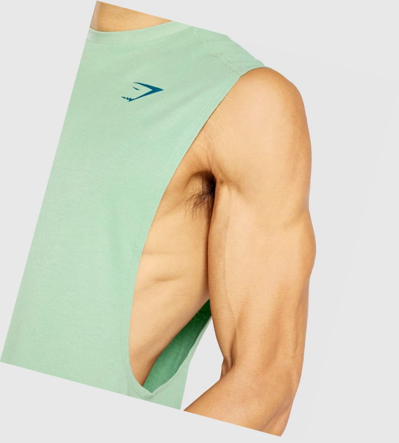 Gymshark Bold Drop Arm Singlet Herre Grønn | GIVJBF956