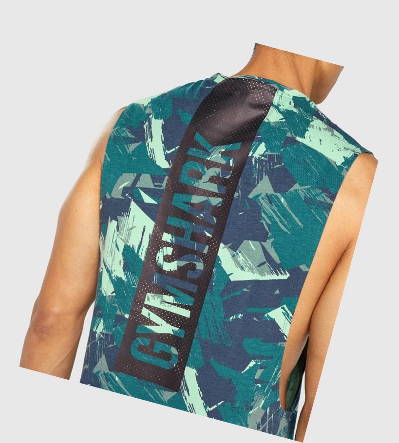 Gymshark Bold Drop Arm Singlet Herre Grønn | JFYMIB928