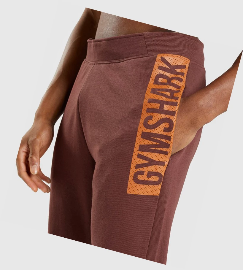 Gymshark Bold Joggebukser Herre Rosa Brune | HZCUJB426