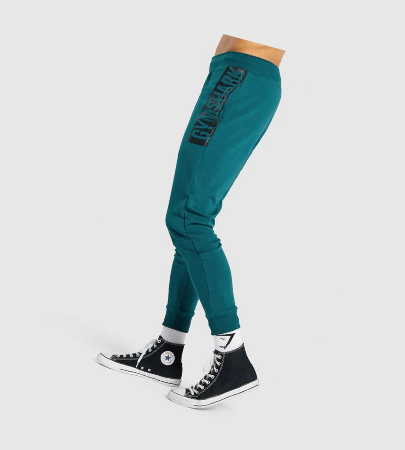 Gymshark Bold Joggebukser Herre Turkis | PJULOM143