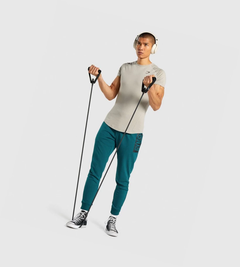 Gymshark Bold Joggebukser Herre Turkis | PJULOM143