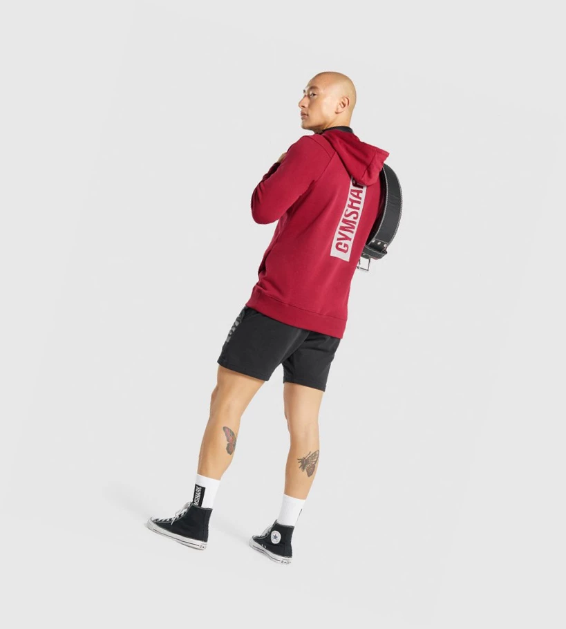 Gymshark Bold Klær Herre Burgunder | ZTHEFL138