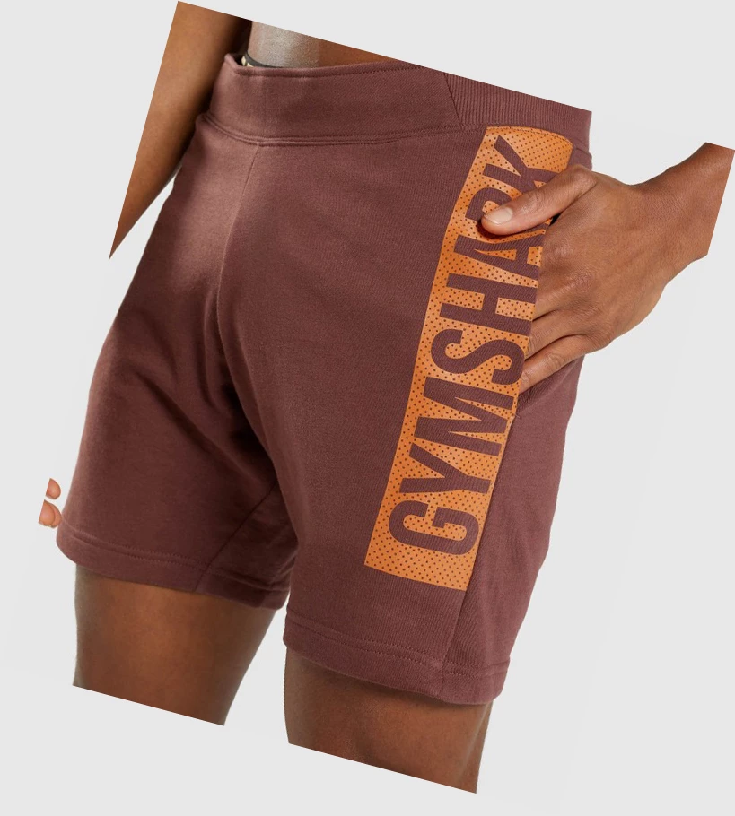 Gymshark Bold Shorts Herre Rosa Brune | VTZHCD850