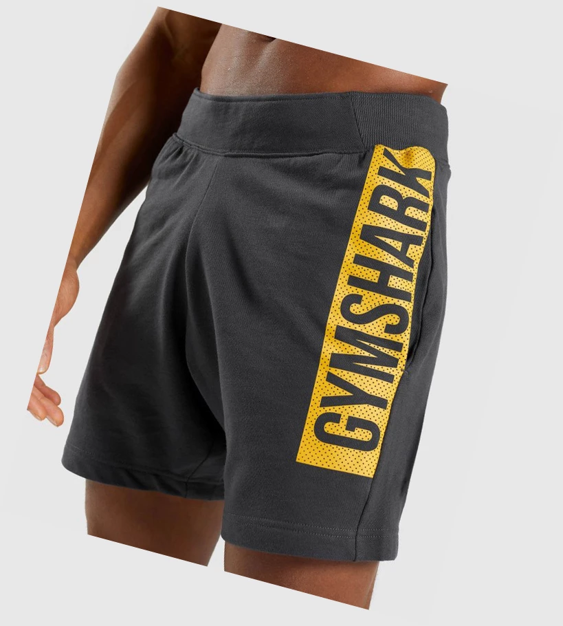 Gymshark Bold Shorts Herre Svarte Grå | SMRBEW264