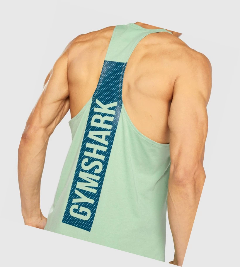 Gymshark Bold Singlet Herre Grønn | MHQNWO358