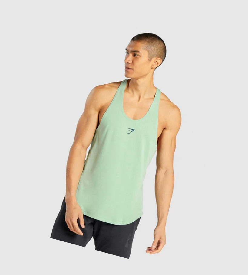 Gymshark Bold Singlet Herre Grønn | MHQNWO358