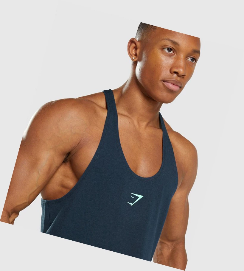 Gymshark Bold Singlet Herre Marineblå | GBDVLZ341