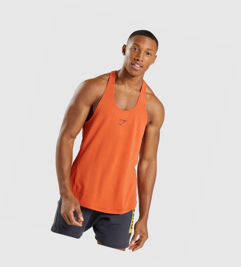 Gymshark Bold Singlet Herre Oransje | VDPWNY198