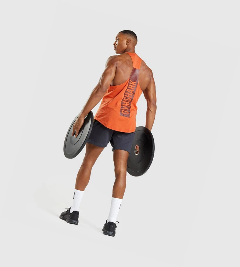 Gymshark Bold Singlet Herre Oransje | VDPWNY198