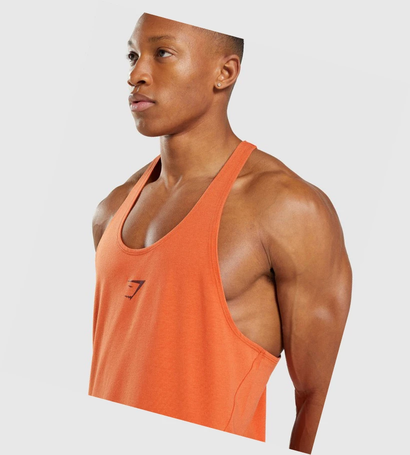 Gymshark Bold Singlet Herre Oransje | VDPWNY198