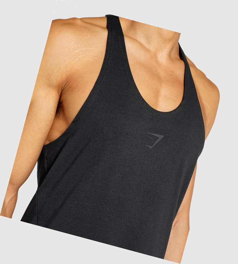 Gymshark Bold Singlet Herre Svarte | DECTJY701