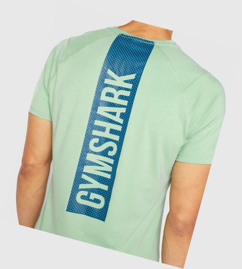 Gymshark Bold T-skjorte Herre Grønn | MKPCHY312