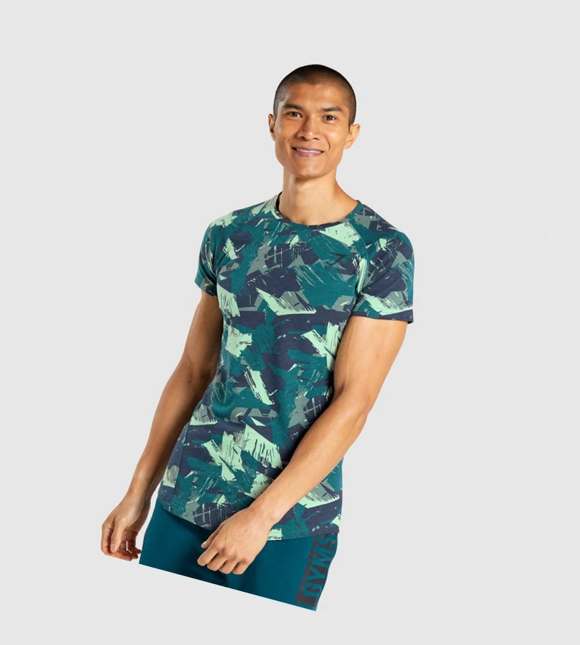 Gymshark Bold T-skjorte Herre Grønn | QLCTED258