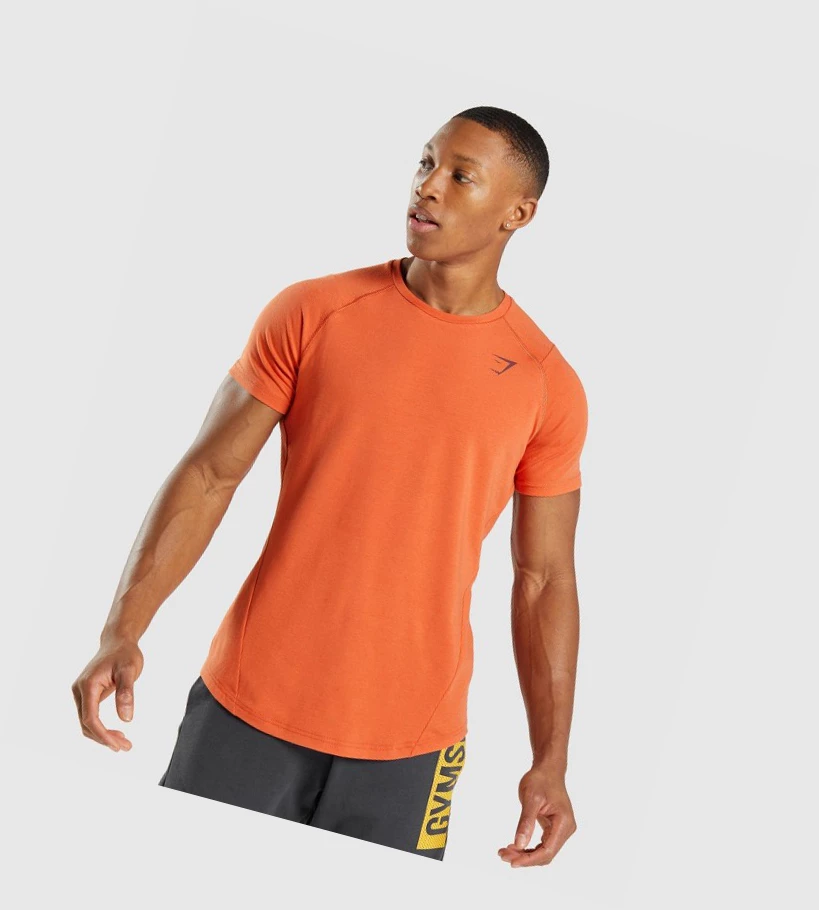 Gymshark Bold T-skjorte Herre Oransje | UHKCJV429